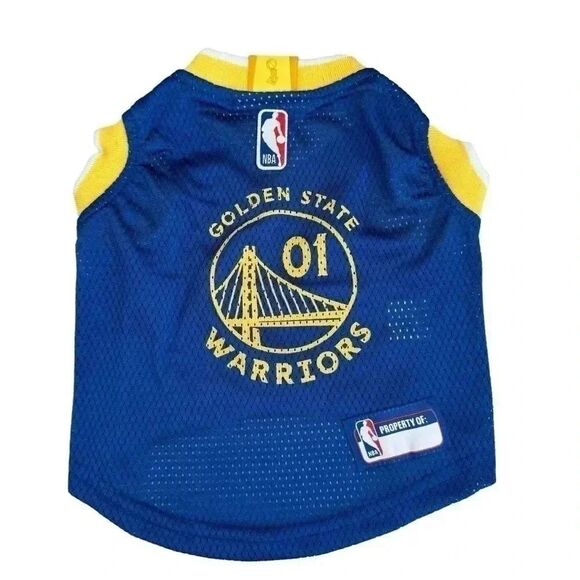 Golden State Warriors Authentic Mesh Basketball Dog Pet Fan Jersey SZ S #1926 - Picture 1 of 7